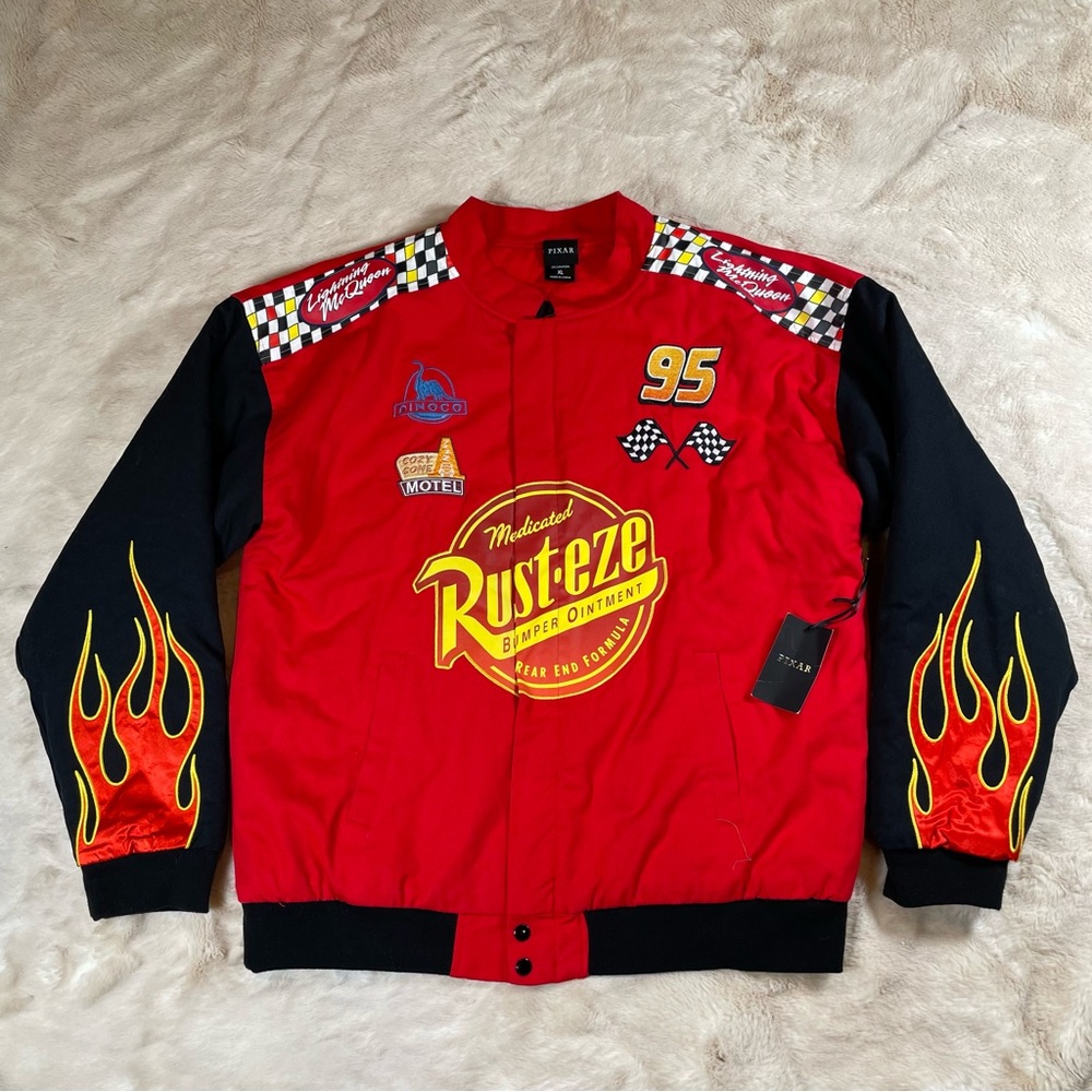 Disney Pixar Cars Lightning McQueen Racing Jacket Size XL BoxLunch Exclusive NWT